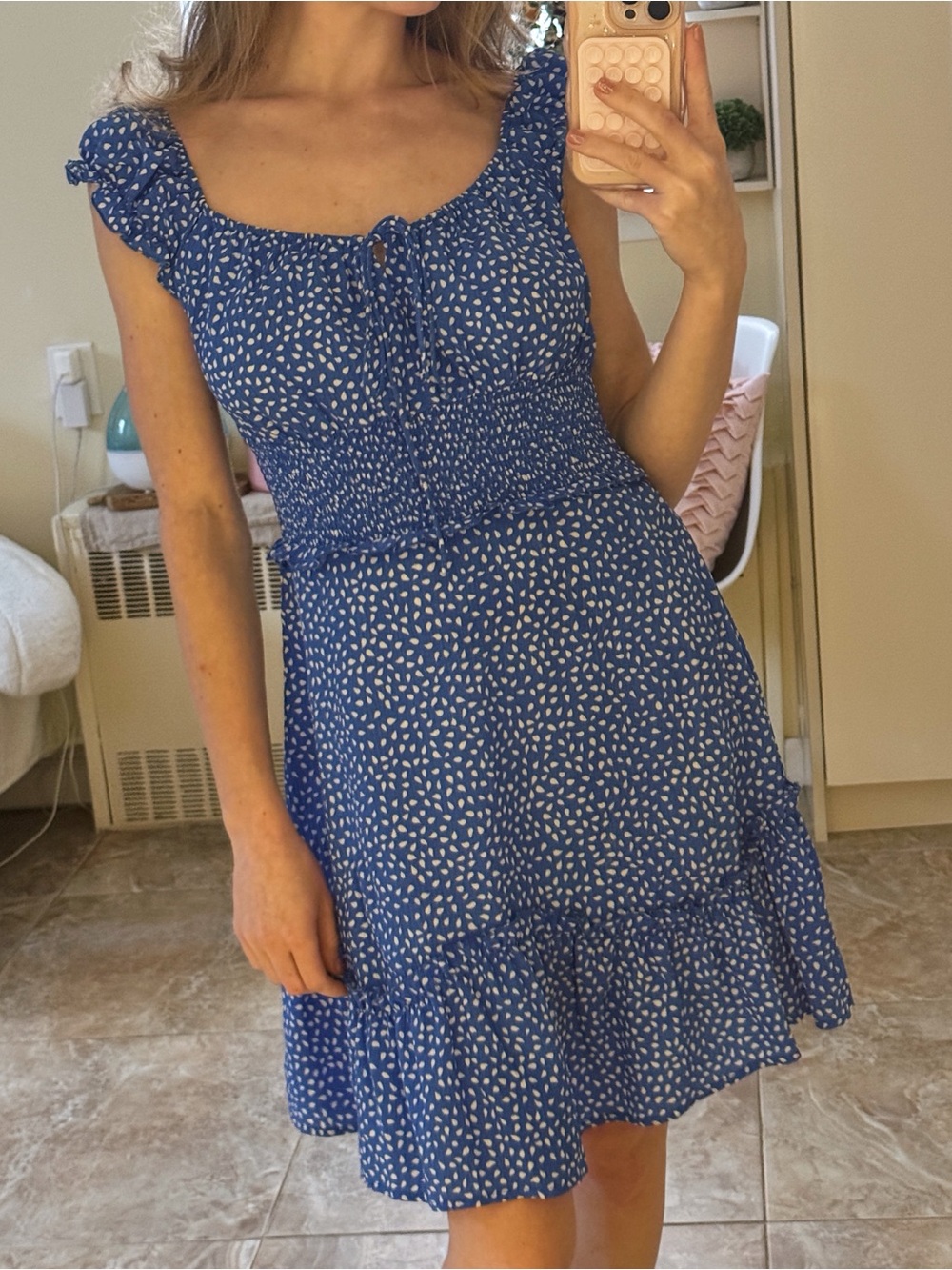 Blue summer dress (Size S) - Lightweight & Flowy